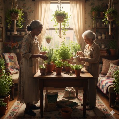 mulheres plantas